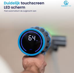 CleanWise Rita – Steelstofzuiger Draadloos met Kruimeldieffunctie – Zonder Zak op Accu – 30kPa Zuigkracht – Groene Laser – HEPA 14 Filter – Lichtgewicht 1,5 kg – Tot 60 Min Accuduur – Voor Huisdierharen – Nederlands Merk — thumbnail 5