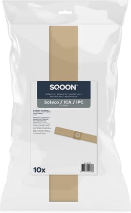 SQOON® Industriële Stofzuigerzakken - Geschikt voor Soteco Micro - Vervangt Model 07940 - 10 Stuks - Papier - Voor Professioneel Gebruik in Bouw en Industrie — thumbnail 2