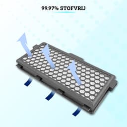 Actief HEPA Filter Geschikt voor Miele Classic Compact C1, Complete C2 & C3 - Vervangbare Stofzuiger Onderdelen - Zwart — thumbnail 4