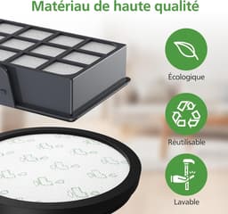2 stuks filters - 2 ronde filterelementen - compatibel met Rowenta Cyclonic X-Trem Power stofzuiger (RO69 XX) — thumbnail 4