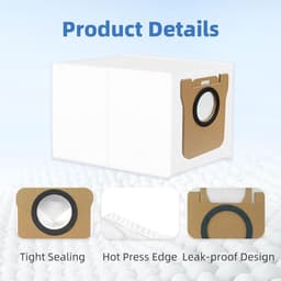 14 stuks stofzakken voor Dreame L10s Ultra / L10 Ultra / L20 Ultra /S10/S20, compatibel met Xiaomi X10+ / X20+/X10/X20/L10/M40 stofzak vervangende stofzuigeraccessoires (3,2 l grote capaciteit) — thumbnail 5