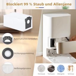 PromoHome Accessoireset voor Dreame L10s Ultra Gen 2, Mova E30 Ultra, L40 Ultra AE - 1 Hoofdborstel, 6 Stofzakken, 6 Dweilen, 4 Zijborstels, 2 Filters — thumbnail 4