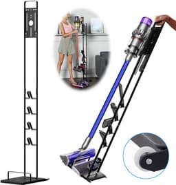 Stofzuigerhouder Compatibel Met Dyson V15 V12 V11 V10 V8 V7 V6 - Vloeropbergrek Met Wielen - Stofzuigerstandaard - Metalen Opbergbeugel/Houder — thumbnail 1