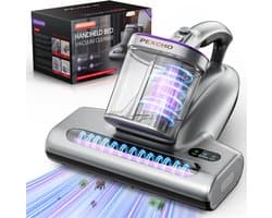 Matrasreiniger - Huisstofmijt Stofzuiger -met UV-C & 65°C Hete UV-C Licht - HEPA Filter - 15 kPa Zuigkracht - Voor Matras Bank Tapijt Meubels - Violetgrijs