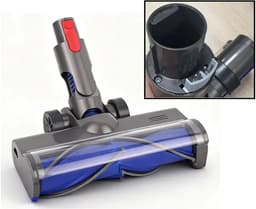 Vervangende anti-klitborstelkop - Vloerborstel voor stofzuiger - Compatibel met Dyson V8, Cyclone V10, V11 en V15 draadloze stofzuigers - Geschikt voor dunne tapijten en hardhouten vloeren - Zwart — thumbnail 3