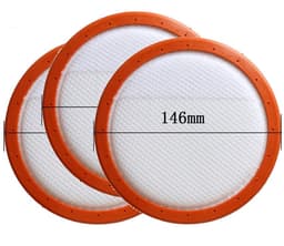 3-delige 146mm Wasbare Ronde Katoen HEPA Filterelementen - Geschikt voor Midea C3-L148B C3-L143B VC14A1-VC Stofzuigers — thumbnail 1