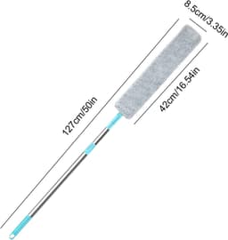 Platte Stofwisser - Onder Meubel Stoffer - Stofvrij Maken - Intrekbaar Ontwerp - 126 cm - Grijs — thumbnail 5