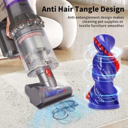 Antiklitzuigmond met borstelkop geschikt voor Dyson V7 V8 V10 V11 V15, mini-motorgereedschap, reserveonderdeel voor het reinigen van matrassen, bedden, banken en tapijten. — thumbnail 4