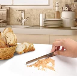Tafelkruimelaar Kruimelveger - Kruimelschraper Voedselverwijderaar - Tafel Snel Schoon - Met Kledingclip - 15 cm - Zilver — thumbnail 5