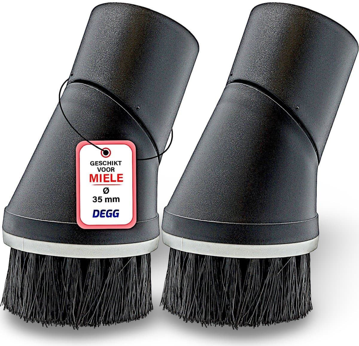 DEGG® - Stofzuiger Plumeau 35mm - Geschikt voor Miele - Opzetstuk Stofzuiger - Plumeauborstel - Stofzuiger Mond - Opzetborstel - Plumeau Stofzuiger Mondstuk - Stofzuiger Hulpstuk - Plumeau Compact - 2 STUK(S) — afbeelding 1