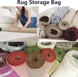 Opbergzakken Tapijt - Kunststof Zakken - Veilig Opbergen - Met Nylon Banden - 4 stuks 55x234cm - Transparant — thumbnail 4