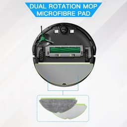 6 stuks Dweilpad vervanging voor iRobot Roomba 205 DustCompactor Combo robotstofzuiger - langdurig gebruik - wasbaar - reserveonderdelen - 30.5*12 cm — thumbnail 4