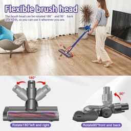Borstelkoppen geschikt voor Dyson V6 stofzuigers, 1 stuk, flexibele vloerzuigmond, geschikt voor harde vloeren en tapijt. — thumbnail 4