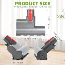 Mini Borstelkop Vervanging - Geschikt voor Dyson V7 V8 V10 V11 V15 Draadloze Stofzuigers, Voor Matrassen & Meubelstoffen — thumbnail 5
