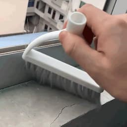 Stofblik met Bezempje - Mini stoffer en blik - Bureau schoonmaken - Inklapbaar ontwerp - 52 cm - Wit — thumbnail 2