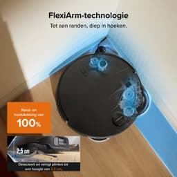 Roborock Qrevo Edge 2-robotstofzuiger-25.000 Pa-7,98 cm ultraslank ontwerp-12 mm dweilheffing-80℃ Warmwatermopwas&Zelfreinigend Station-FlexiArm Technology-RetractSense navigatiesysteem-dubbel anti-klitssysteem-Reactieve AI en Roborock app-bediening. — thumbnail 3
