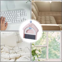 Bezem Met Stofblik - Schoonmaak Set - Dagelijks Schoonmaken - Compact En Opvouwbaar - 18.5x17cm - Roze — thumbnail 4