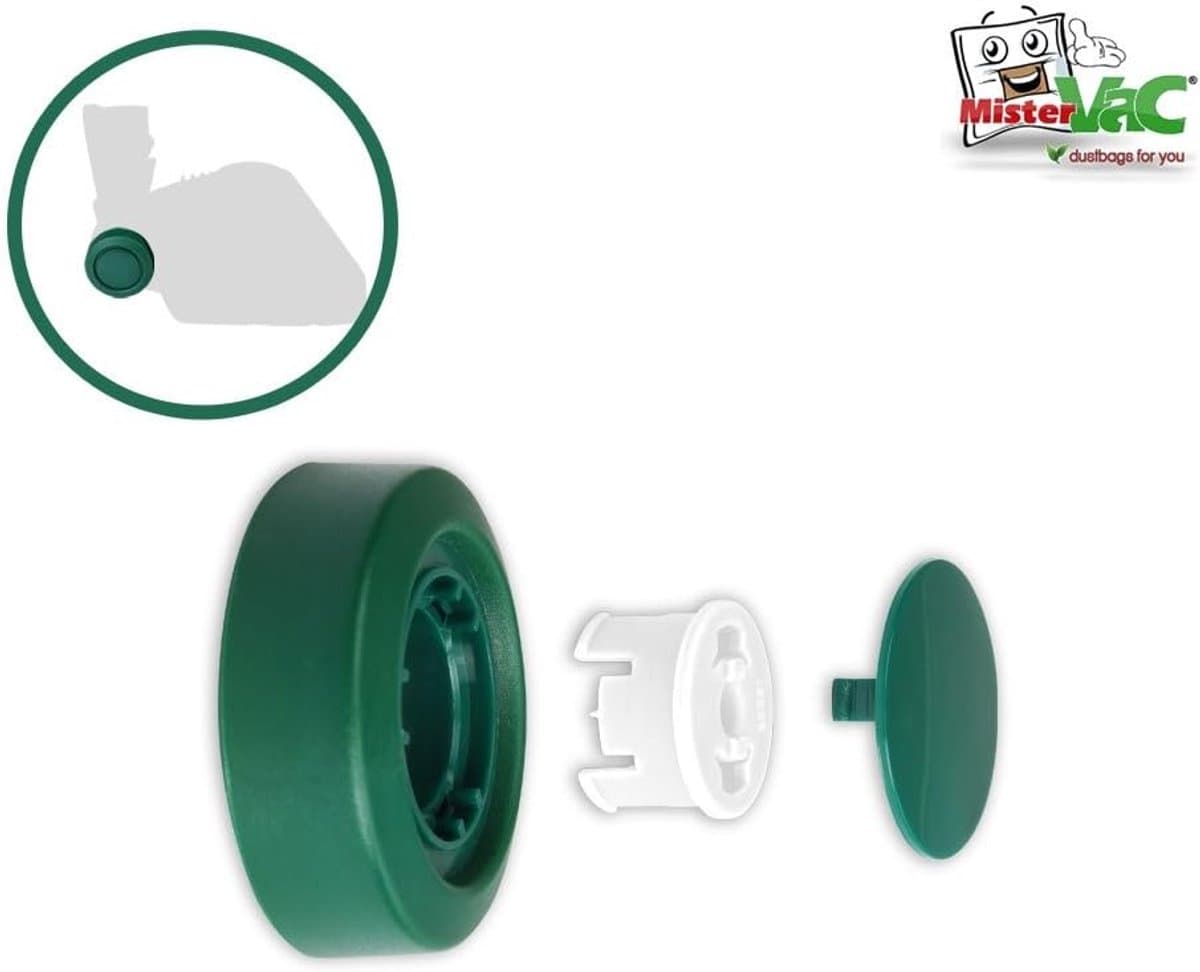 Wiel met velg - Reservewiel stofzuiger - Stofzuiger onderhoud - Specifiek voor tapijtborstel - 17 x 96 x 23 cm — afbeelding 1