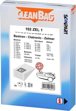 stofzuigerzak papier (doos) K0005S 5st. — thumbnail 1