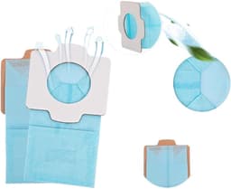 10x Stofzakken - geschikt voor Makita DCL182ZB, DCL182, CL107FD, DCL282, CL121D, CL002G - 194566-1 Blauw - 10.16 x 18.42 x 1.91 cm - voor kruimeldief snoerloos, handstofzuiger — thumbnail 5