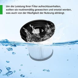 4-pack vervangende filters geschikt voor Shark Detect Pro draadloze stofzuigers IW3611DE, IW3612EU, IW1611DE, BU3521EU, BU1120EU, wasbaar en herbruikbaar voor filters, stofbakken en onzuiverheden — thumbnail 2