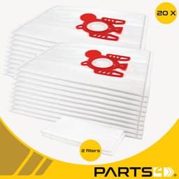 20 Stofzuigerzakken PARTS4® geschikt voor Miele FJM -incl. 2 filters- | Made in Europe | Passend in o.a. Complete C1, Compact C1 & Compact C2, S241, S290, S300, S500, S700, S4 (S4000 > S4999), S6 (S6000 > S6999), 9917710, MI30, NR57+ — thumbnail 4