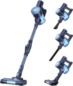 Rolu 6-in-1 Steelstofzuiger – Steelstofzuiger Draadloos – Stofzuiger Draadloos – Kruimeldief – 40 Min – 25.000PA – 1.3 Liter Stofreservoir — thumbnail 1