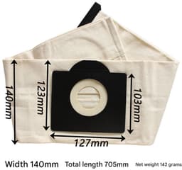 Geschikt voor Kärcher WD3 MV3 stofzuigeraccessoires - 2 wasbare stofzakken/filterdoeken voor de WD NT-serie. — thumbnail 2