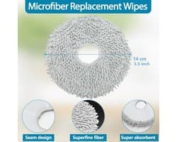 Set van 6 dweilpads geschikt voor Dreame L10s Ultra / L10 Ultra robotstofzuigers, herbruikbaar en wasbaar