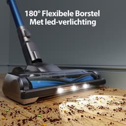 DVDSS® Steelstofzuiger - 6-in-1 - Voor dierenharen, tapijt, harde vloeren - 23kPa zuigkracht - Grijs/Blauw — thumbnail 5