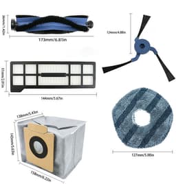 Accessoirekit - Accessoirekit geschikt voor Eufy X10 Pro Omni stofzuiger - Vervangingsset*1 rolborstel + 2 zijborstels + 2 filters + 2 dweildoeken + 2 stofzakken + 1 kleine witte borstel - 10 stuks — thumbnail 2