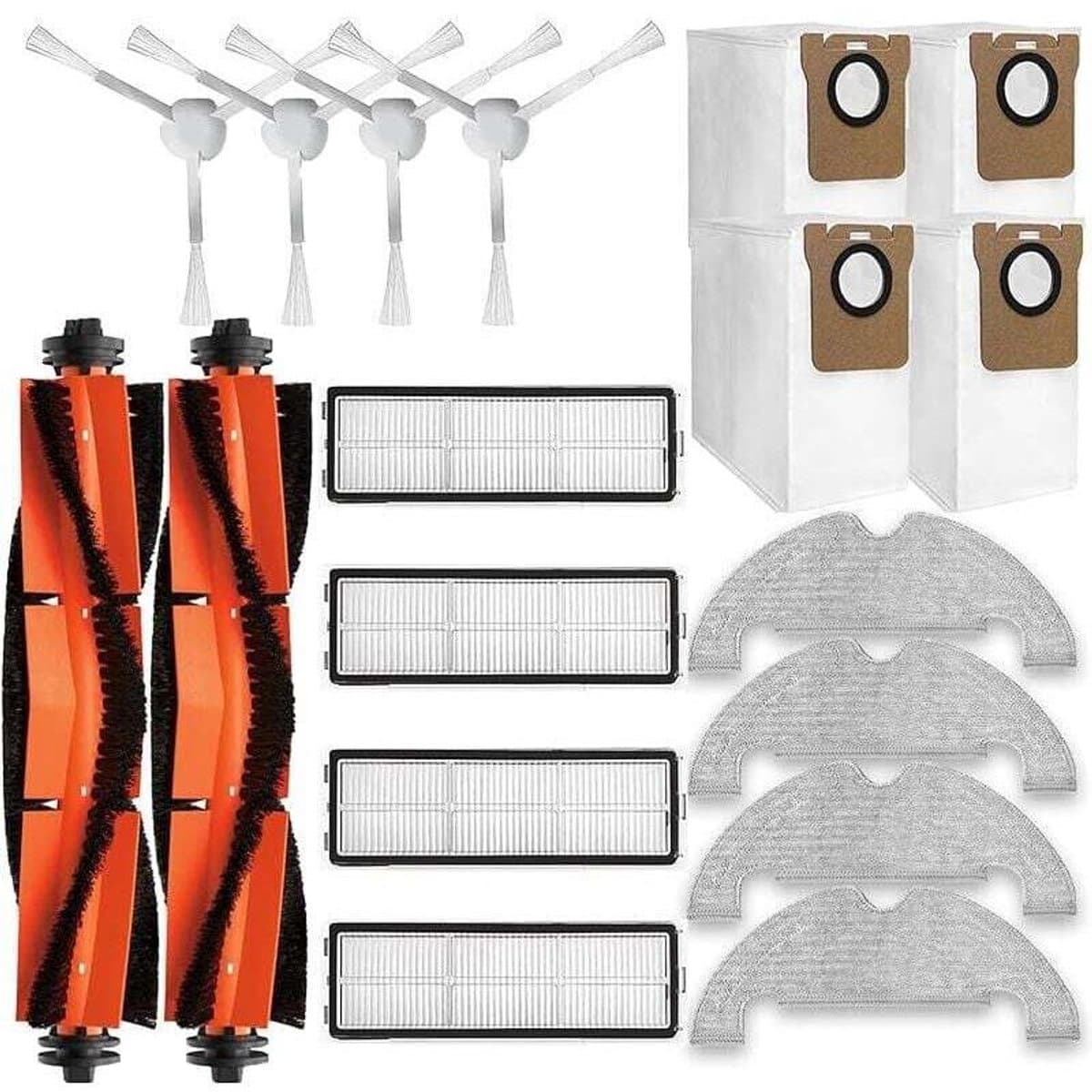 Accessoirekit Geschikt voor reserveonderdelen Geschikt voor de Dreame D10 Plus RLS3D, Z10 Pro en L10 Plus robotstofzuigers: 2 hoofdborstels, 4 borstels. — afbeelding 1