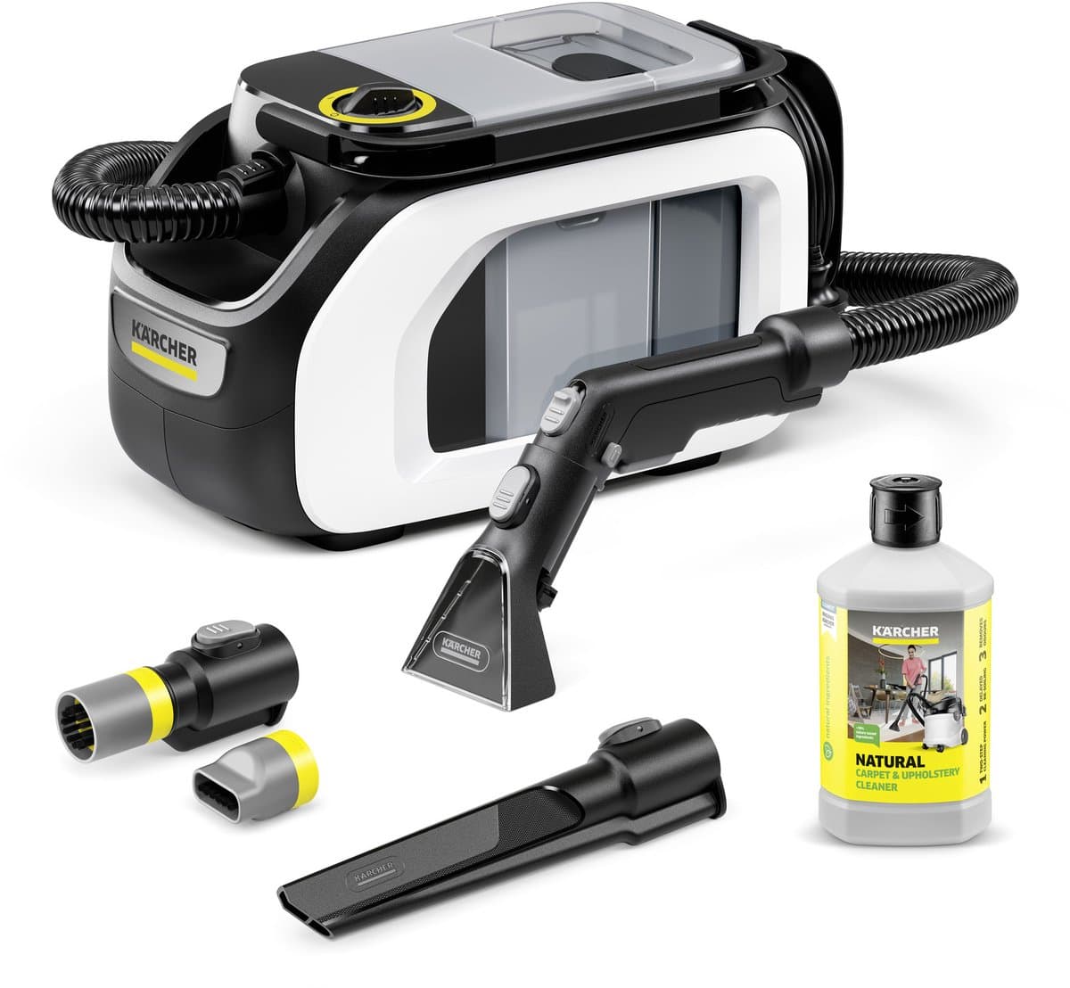 Kärcher SE 3 Compact Home Shoe - Sproeiextractie - Vlekkenreiniger - Meubelreiniger - Reiniger voor Bank, Auto, Textiel — afbeelding 1