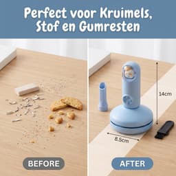 Sogiol® Draadloze mini-bureaustofzuiger - Oplaadbare bureaustofzuiger voor het reinigen van toetsenborden en ander stof - Draagbaar - Blauw — thumbnail 5