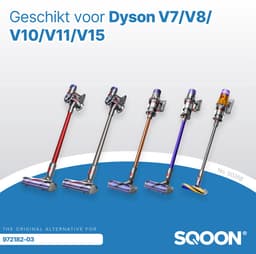 SQOON® Stofzuiger Mondstuk Geschikt voor Dyson Stofzuiger V7 / V8 / V10 / V11 en v15 Series - Zuigmond voor Dyson Steelstofzuiger - LED Licht — thumbnail 3