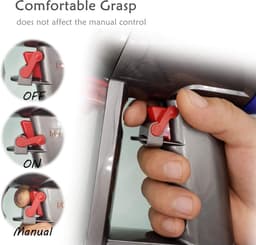 Schakelaar Vergrendeling geschikt voor Dyson V15 V11 V10 V8 - Trigger - Onderdelen Steelstofzuiger - Accessoires - vergrendelbare aan/uit-schakelaar, bevrijd uw vingers - grijs/rood — thumbnail 3
