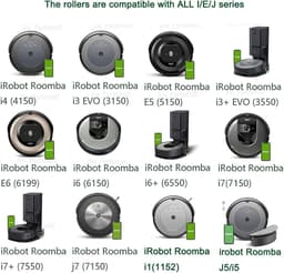 Vervangende borstels Geschikt voor iRobot Roomba I/E/J i7 i5+ i3 i1 e5 J5 Combo serie stofzuigeraccessoires (2 sets) — thumbnail 3
