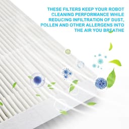 2 filters en 4 zijborstels, accessoire vervanging Geschikt voor Robot Medion E32 (MD 18510), E32 SW (MD 18503), MD16192, MD18500, MD18501, MD18600 — thumbnail 4