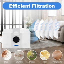 Allecto Plus - 12-delige reserveaccessoireset voor robotstofzuiger - Zijborstels, hoofdborstel, reinigingsdoeken, stofzakken, filters, borstel — thumbnail 3