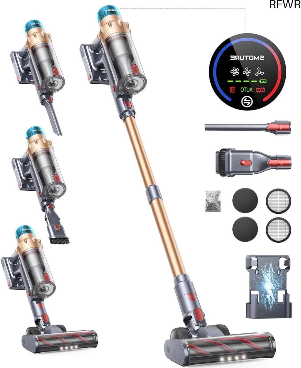 RFWR® Draadloze Stofzuiger 550W – Krachtige en Stil Met Lange Batterijduur – Perfect Voor Alle Oppervlakken — afbeelding 1