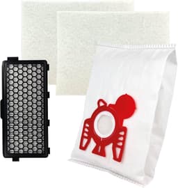 Multaparts® stofzuigerzakken set met filters geschikt voor Miele Compact C1, Compact C2, S4, S6 serie | Set met stofzuigerzakken type FJM (10 x), motorfilter (2 x), HEPA filter — thumbnail 1