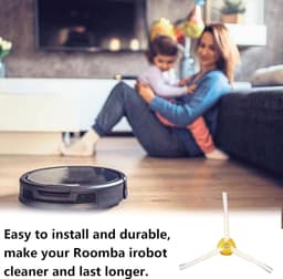 4-delig - Vervangende borstel - Driehoekige borstel - Accessoires voor robotstofzuigerzijborstel - Compatibel met Roomba 500/600/700-serie — thumbnail 4