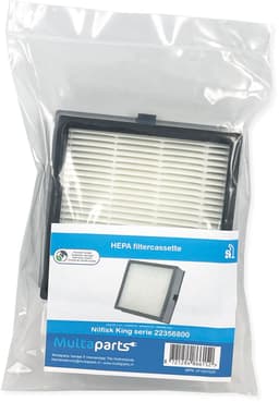 Multaparts® HEPA H12 Filter geschikt voor Nilfisk King serie | Afmetingen: 10,2 x 10,7 x 3,8 cm | O.a. geschikt voor Nilfisk King GM400, GM500 serie | Alternatief voor 22356800 — thumbnail 2