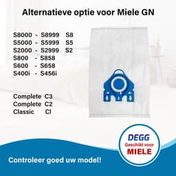 DEGG® - Stofzuigerzakken GN - Geschikt voor Miele GN - Premium Quality - Geschikt voor Miele Complete C2 & C3 , Classic C1 - Kwaliteit gelijk aan Origineel - 10 STUK(S) — thumbnail 4