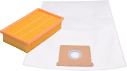Geschikt voor KARCHER. 5 stuks. Stofzuigerzakken en Vlakfilter voor NT35/1, Synthetisch 5-lagig. COVAKO Merk — thumbnail 1