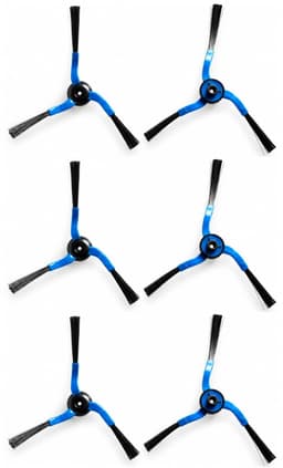 Zijborstels voor robotstofzuiger - 6 stuks - Zwart/Blauw — thumbnail 1