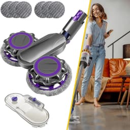 Elektrische Dweilkop - Mopkop Voor Dyson V7/V8/V10/V11/V15 Stofzuiger - Natte En Droge Dweilkop - Verwijderbare Watertank — thumbnail 1