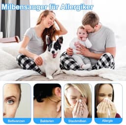Draadloze Matrasstofzuiger 13000Pa - 2 Zuigstanden - Anti-Huisstofmijt - HEPA Filter voor Matras, Bank en Huisdierhaar — thumbnail 3
