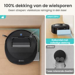 Lefant L12 PRO Robot Stofzuiger en Dweil - 20000Pa Sterke Zuigkracht - Zelfreinigende Uitschuifbare Rollermop met Automatisch Drogen - LiDAR Navigatie & Obstakelvermijding - 1L Stofbak, 5 GHz WiFi - Zwart — thumbnail 3