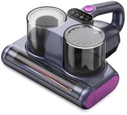Mijtzuiger voor matrassen met UV-C-licht, mijtzuiger 12000 Pa sterke afzuiging, HEPA-filter, hetelucht, ultrasoon, matrasreiniger verwijdert 99,9% van de allergenen voor matrassen, dierenharen, banken — thumbnail 1